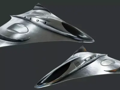 The Roswell UFO PBR Low-poly 3D model