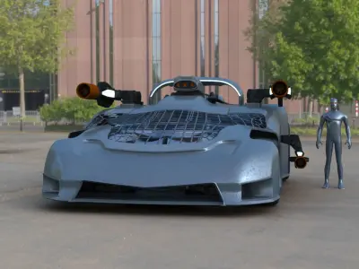 Futuristic Battle Car 3D model