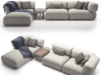 Sofa B and B Italia Butterfly 3D model