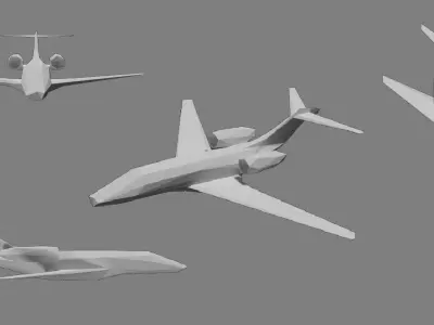 business jet 3D print model