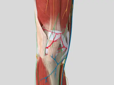 Complete Knee Anatomy 3D model