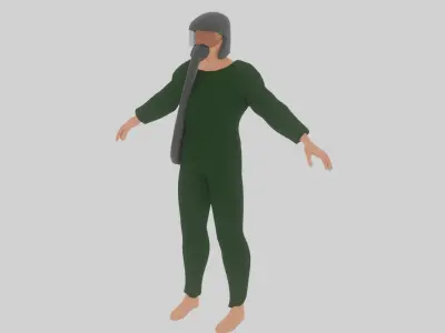 Jas 39 Low-poly rigged and pilot Low-poly 3D model