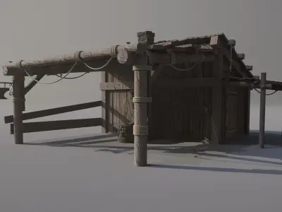 Realistic Forge Building Low-poly 3D model