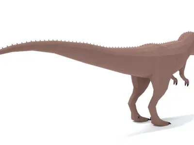 Low Poly Cartoon Torvosaurus Dinosaur Low-poly 3D model