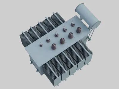 Electrical Transformer 2A Low-poly 3D model