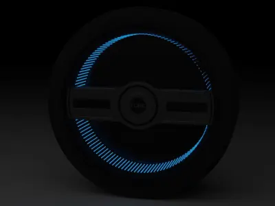 Futuristic Car wheel Free low-poly 3D model