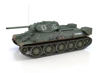 T-34-76 - Model 1942 - Soviet medium tank - 49-43 3D model