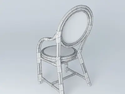 Rattan chairs 2 Free 3D model