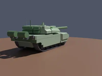 Tank - French Leclerc Low-poly 3D model