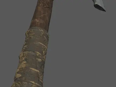 Medieval Battle Axe Game Ready Low-poly 3D model