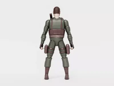 Realistic Military Soldier Character Model 3D model