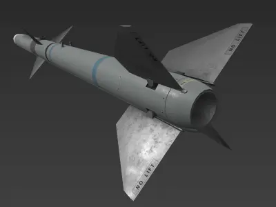 AIM 120 Low-poly 3D model