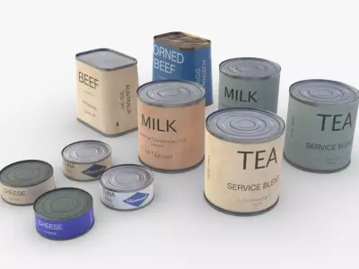 Australian Combat Rations WWII Low-poly 3D model