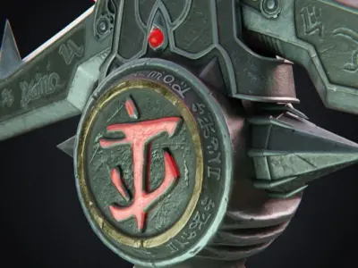 The crucible sword DOON ENTERNAL Low-poly 3D model