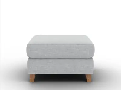 Lori Ottoman Soft Fabric Modern Living Room Furniture Free 3D model