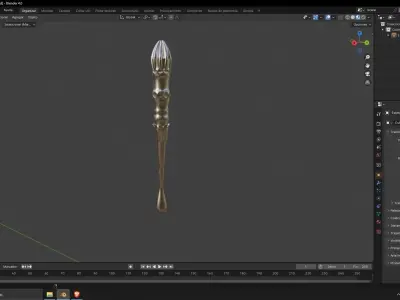 Espada y baston magicos Free 3D model