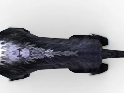 Low Poly Cartoon Creature Panther Low-poly 3D model