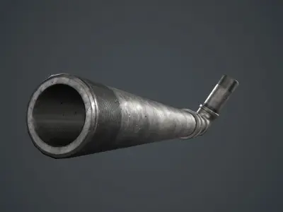 Metal Pipe Weapon PBR Game Ready Low-poly 3D model