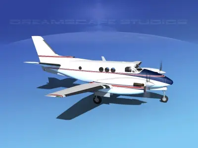 Beechcraft King Air C100 V10 3D model