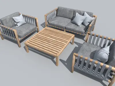 garden table Free 3D model buy