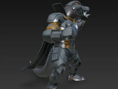 Terminator Crocodile Rockstar Armored Stage Beast 3D Print Model 3D model