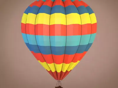 Cartoon Balloon Low-poly 3D model