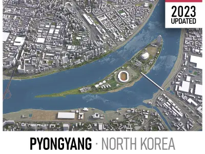 Pyongyang - 3D City Model Low-poly 3D model