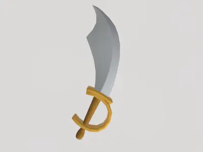 Stylized Low-Poly Blade Low-poly 3D model
