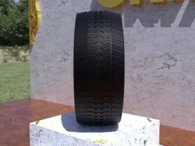 ORTAS TIRE NO 40 GAME READY Low-poly 3D model