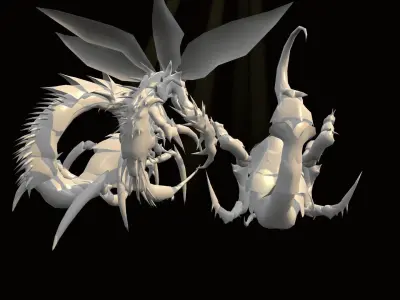 Nightmare Beetle Pack Low-poly 3D model