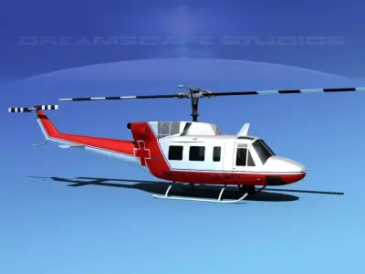 Bell 212 Mercy Flight 3D model