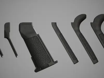 MIAD Pistol Grip - Replica Low-poly 3D model