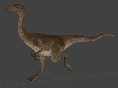 Gallimim - Gallimimus - Textured 3d Model Low-poly 3D model
