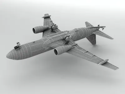Boeing KC46A Pegasus Military Aircraft Low-poly 3D model