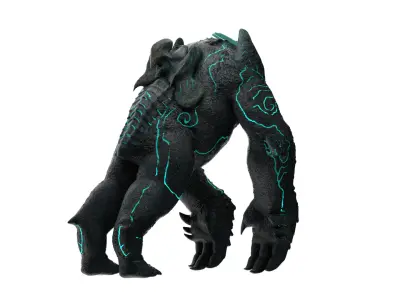 Pacific-RIm Leatherback Rigged Low-poly 3D model