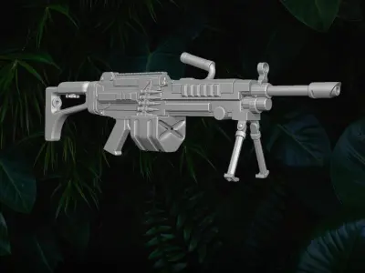 M249 accessory 3D printable files for Action Figures 3D print model