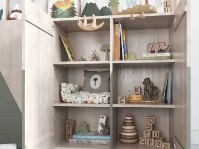 A Large Set Of Decor For A Nursery In Jungle Style 3D model