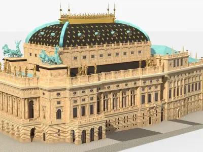 National theater - Prague Czech republic 3D model