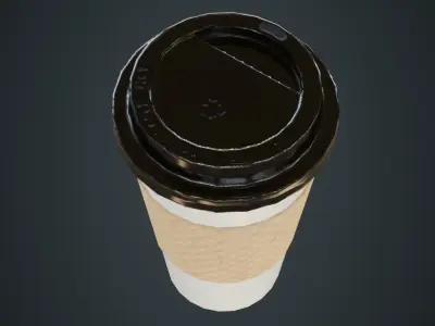 Paper Coffee Cup 2A Low-poly 3D model