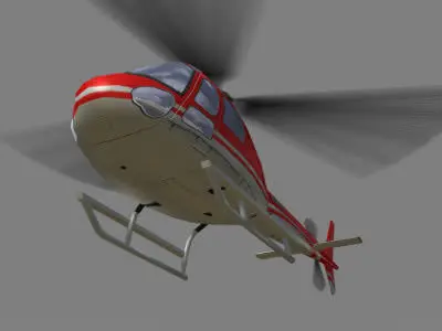 As 350 V1 Helicopter Low-poly 3D model