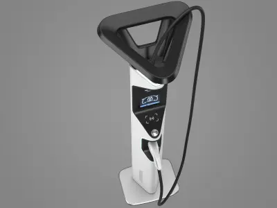 Electric Vehicle Charging Station 4 3D model