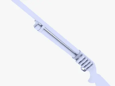12GA Pump Action Shotgun  Low-poly 3D model