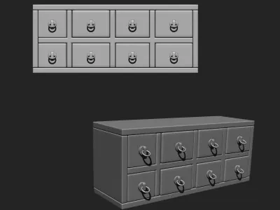 Wooden Object Collection IMM Brush Pack 21 in One 3D model