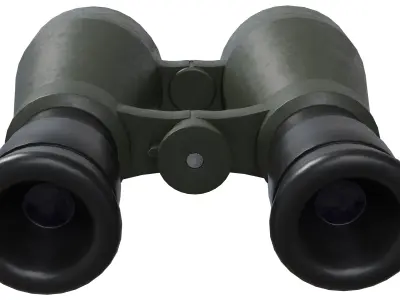 Binocular Low-poly 3D model