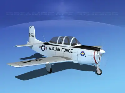 Beechcraft T-34 Mentor V11 USAF 3D model