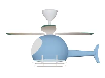 Little Helicopter Dream RC Fan Ceiling Lamp Low-poly 3D model