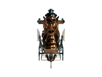 Steampunk Indonesian Carriage Sumedang Kereta Naga Paksi 3D model