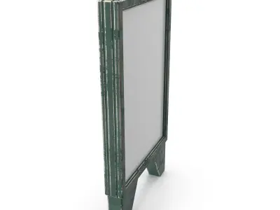 Street Advertising Billboard 08 Low-poly 3D model