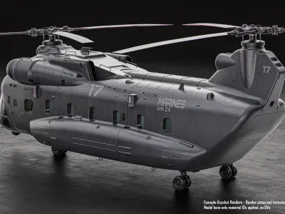 Sci Fi Cargo Helicopter 3D model