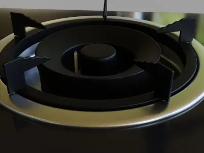 Double Burner Gas Stove  Free 3D model